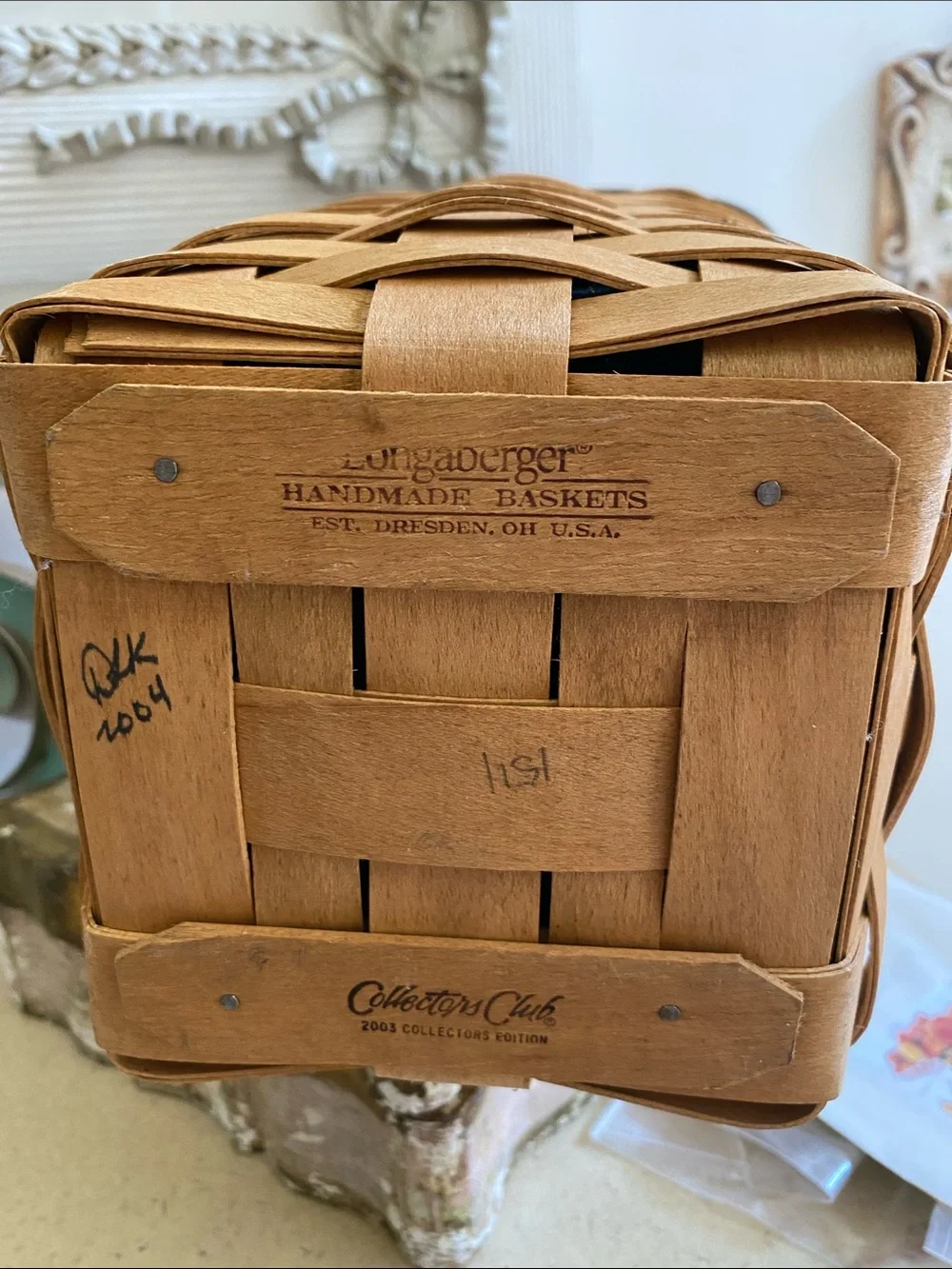 LONGABERGER Collectors Club Basket and Liner with original paperwork